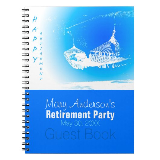 Hammock Happy Retirement Party 02 Guest Book Notitieboek (Voorkant)
