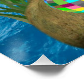 hammock oceaan strand blauw poster (Hoek)