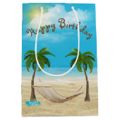 Hammock op Beach Birthday Medium Cadeauzakje (Voorkant)