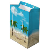 Hammock op Beach Birthday Medium Cadeauzakje (Achterkant Gekanteld)