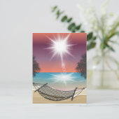 Hammock op de Beach Sunny Sky Zen Briefkaart (Staand voorkant)