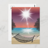Hammock op de Beach Sunny Sky Zen Briefkaart (Voorkant / Achterkant)
