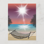 Hammock op de Beach Sunny Sky Zen Briefkaart (Voorkant)