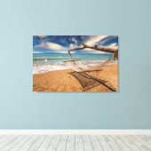 Hammock op de Shore Canvas Afdruk (Insitu (Houten vloer))