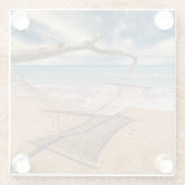 Hammock op de Shore Glazen Onderzetter (Achterkant)