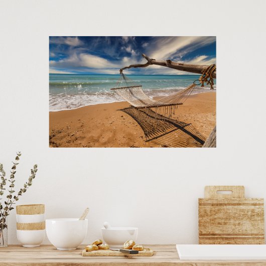 Hammock op de Shore Poster (Keuken)