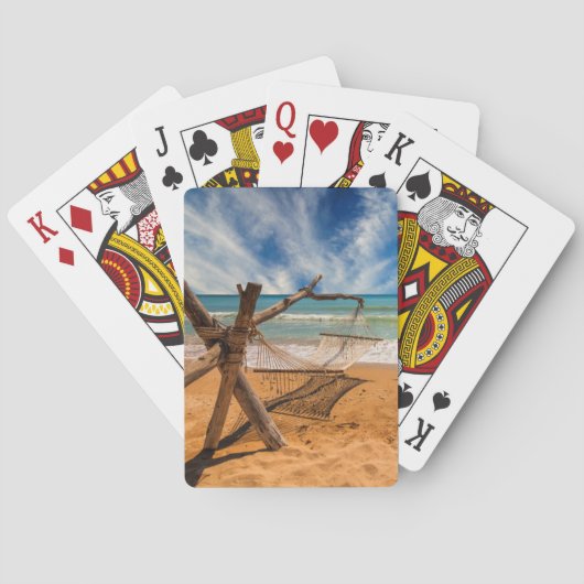 Hammock op een tropisch strand pokerkaarten (Achterkant)