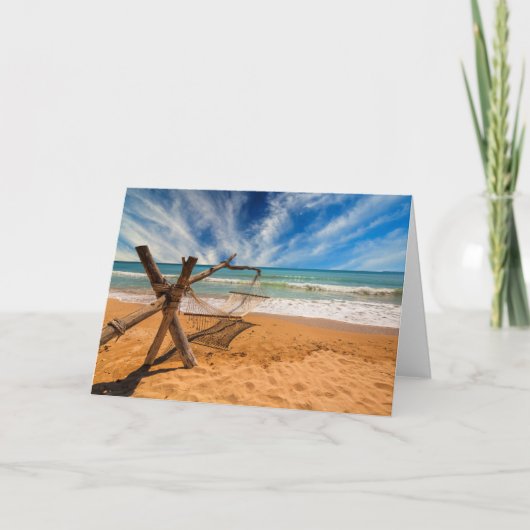 Hammock op een tropisch strand Resort | Thailand Kaart (Voorkant)