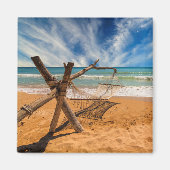 Hammock op een tropisch strand Resort | Thailand Magneet (Voorkant)