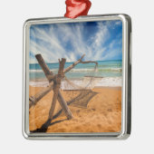 Hammock op een tropisch strand | Thailand Metalen Ornament (Links)