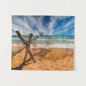 Hammock op een tropisch strand | Thailand Wandkleed (Voorkant (horizontaal))