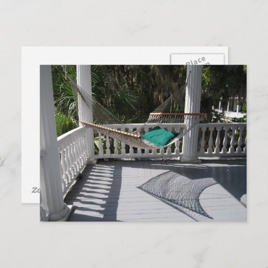 Hammock op het Briefkaart van Veranda (Voorkant / Achterkant)