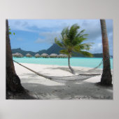 Hammock op het Poster Bora Bora (Voorkant)
