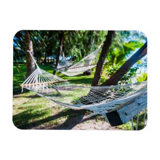 Hammock op het strand, Fiji Magneet (Horizontaal)