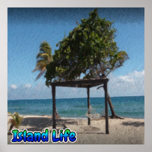 Hammock op het strand poster