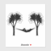 Hammock silhouette sticker (Vel)