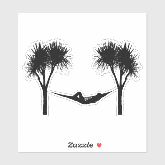 Hammock silhouette sticker (Vel)