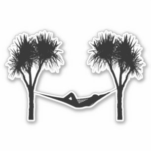 Hammock silhouette sticker