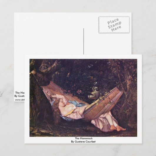 Hammock van Gustave Courbet Briefkaart (Voorkant / Achterkant)