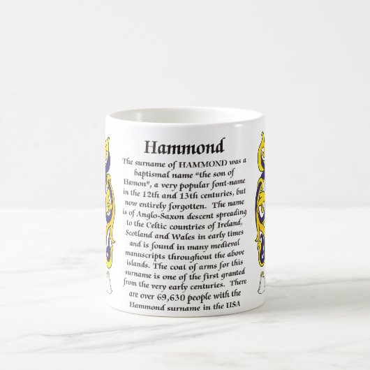 Hammond Family Coat of Arms mok (Center)