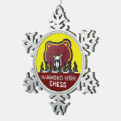 HAMMOND HIGH SCHAAK Sneeuwvlokje ingelijst ornamen Tin Sneeuwvlok Ornament (Rechts)