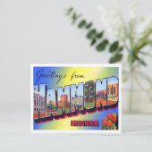 Hammond, Indiana  Big Letters Briefkaart (Staand voorkant)