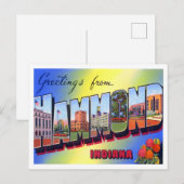 Hammond, Indiana  Big Letters Briefkaart (Voorkant / Achterkant)