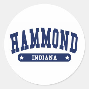 Hammond Indiana College Style-shirts Ronde Sticker