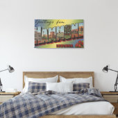 Hammond, Indiana - Grote Letter-scènes Canvas Afdruk (Insitu (Slaapkamer))