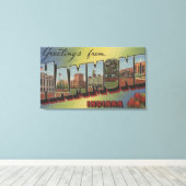 Hammond, Indiana - Grote Letter-scènes Canvas Afdruk (Insitu (Houten vloer))