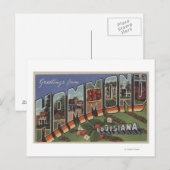 Hammond, Louisiana - Grote Letter-scènes Briefkaart (Voorkant / Achterkant)