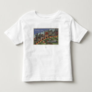 Hammond, Louisiana - Grote Letter-scènes Kinder Shirts