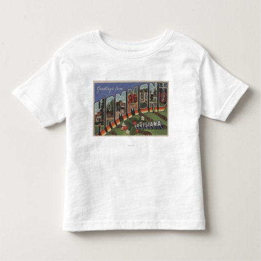 Hammond, Louisiana - Grote Letter-scènes Kinder Shirts (Voorkant)