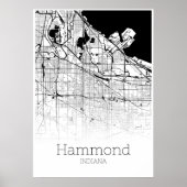 Hammond Map - Indiana - City Map Poster (Voorkant)