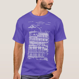 Hammond Orgel Patent Witte inkt T-shirt