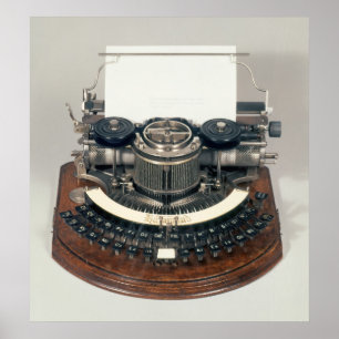 Hammond-typemachine met het ideale toetsenbord poster