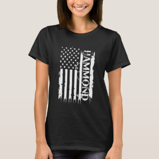 Hammond Verenigde Staten ontdaan van Amerikaanse v T-shirt