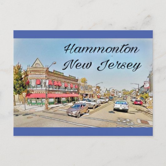 Hammonton New Jersey  kijk briefkaart (Voorkant)