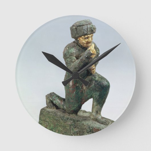 Hammurabi, koning van Babylon, bidden voor een hei Ronde Klok (Voorkant)