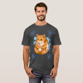 Hammy Blue Design Hamster T-shirt (Voorkant volledig)