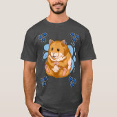 Hammy Blue Design Hamster T-shirt (Voorkant)