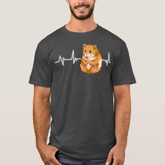 Hammy Hamster Heartbeat EKG Heart Rate Hamsters T-shirt (Voorkant)