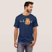 Hammy Hamster Heartbeat EKG Heart Rate Hamsters T-shirt (Voorkant volledig)