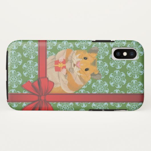 Hammy Kersthamster kerst Case-Mate iPhone Case (Achterkant (horizontaal))