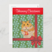 Hammy Kersthamster kerst Feestdagenkaart (Voorkant / Achterkant)