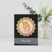 Hammy Kersthamster kerst Feestdagenkaart (Staand voorkant)