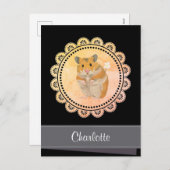 Hammy Kersthamster kerst Feestdagenkaart (Voorkant / Achterkant)