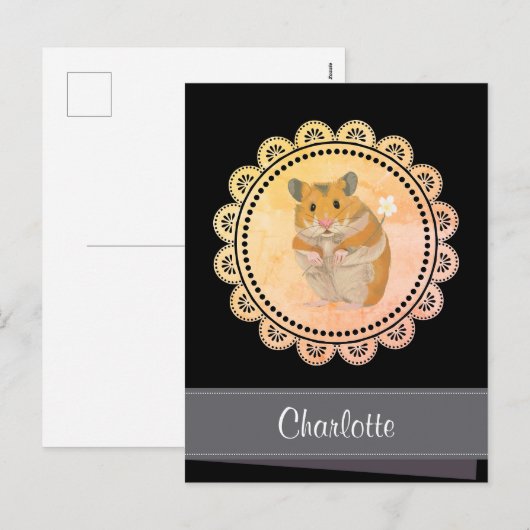 Hammy Kersthamster kerst Feestdagenkaart (Voorkant / Achterkant)