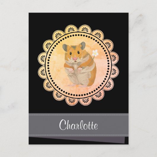 Hammy Kersthamster kerst Feestdagenkaart (Voorkant)