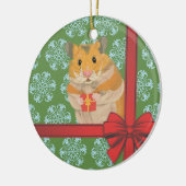 Hammy Kersthamster kerst Keramisch Ornament (Links)